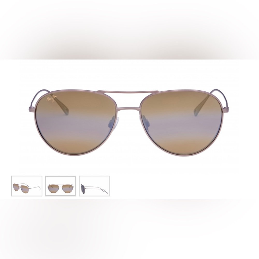 Unisex Maui Jim Walaka sunglasses in Satin Sepia with HCL Bronze lens